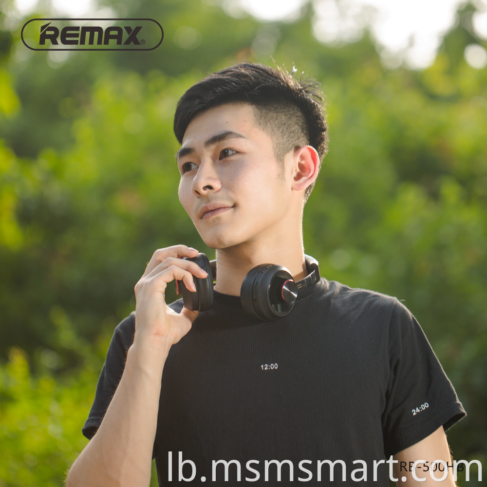 Remax 2021 Neisten Fabréck Direkte Verkaf Geräischer annuléierend Bluetooth Stereo Headset